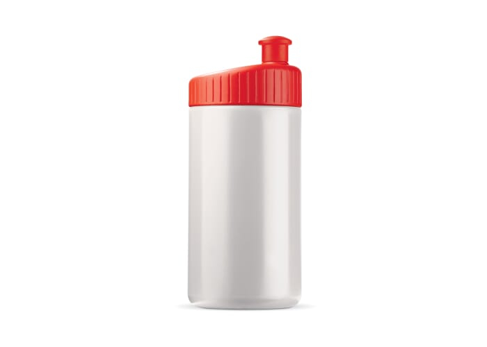 Gourde publicitaire sport Design 500 ml Blanc / Rouge